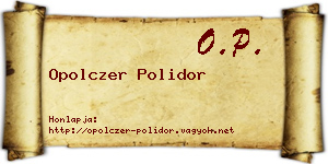 Opolczer Polidor névjegykártya